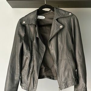 Please Italian Leather Coat size XS to S